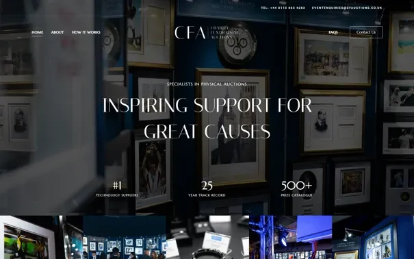 Charity Fundraising Auctions Website by Vimana Digital