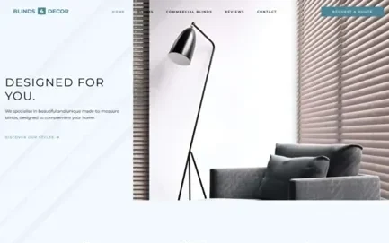Blinds for Decor Website Design by Vimana Digital