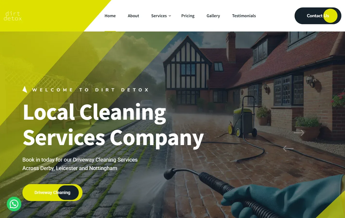Dirt Detox website: homepage designed and built by Vimana Digital