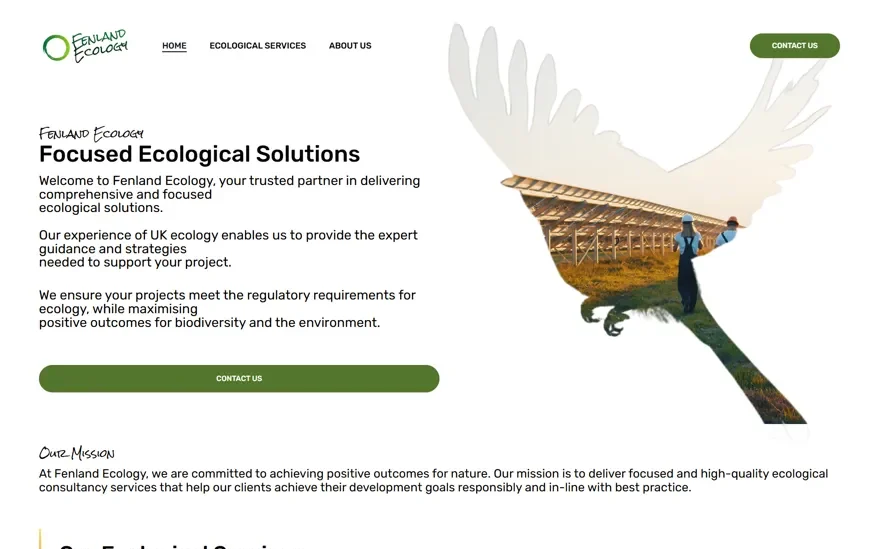 Fenland Ecology Website by Vimana Digital