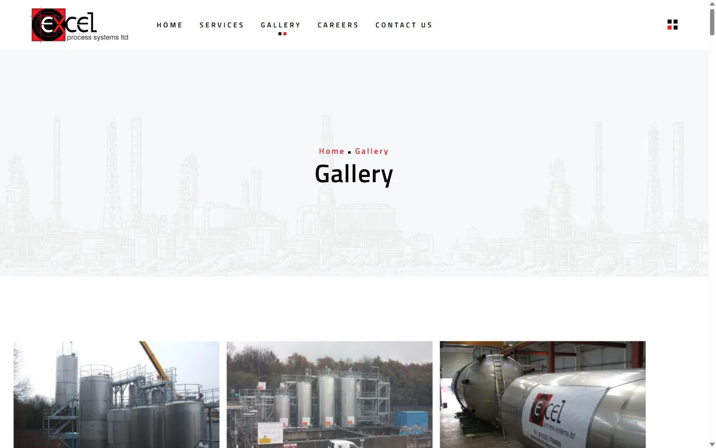 Excel Process Systems Ltd website: inside page