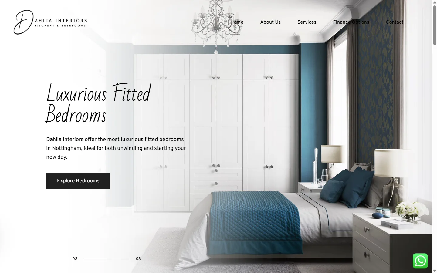 Dahlia Interiors website by Vimana Digital