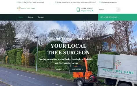Angus Tree Care Tree Surgeon Website by Vimana Digital