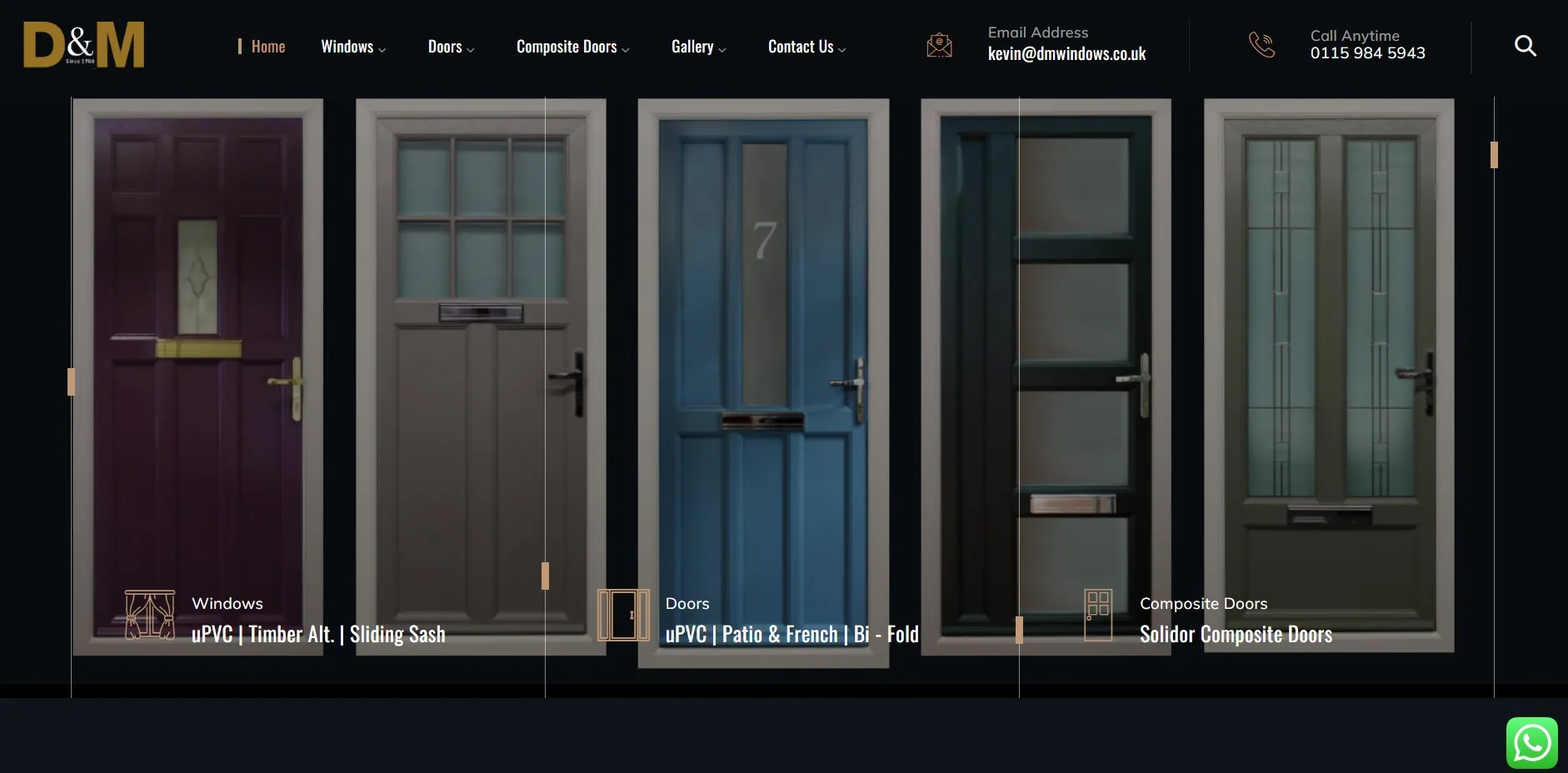 D&M Windows Website Web Design Nottingham