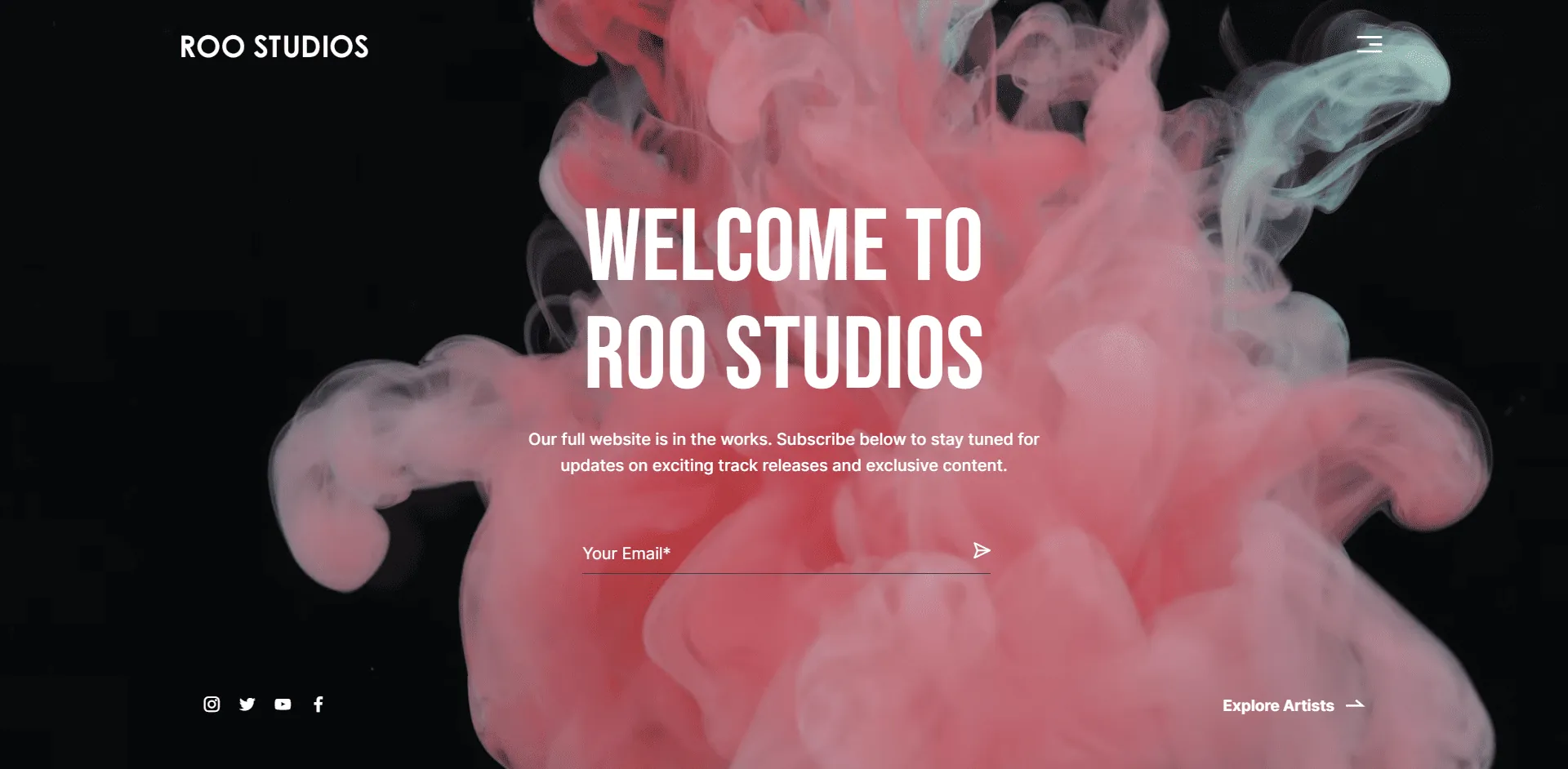 Roo Studios Record Label Website by Vimana Digital