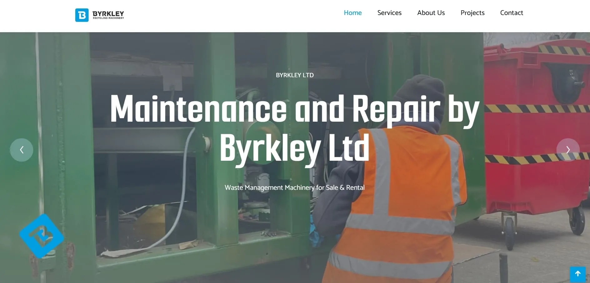 Byrkley Waste Compactor Website by Vimana Digital