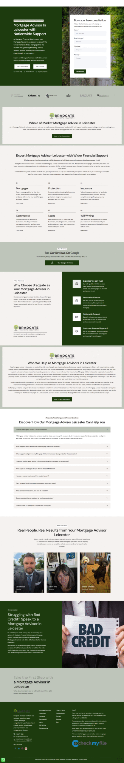 Bradgate Financial Solutions Financial Services Website