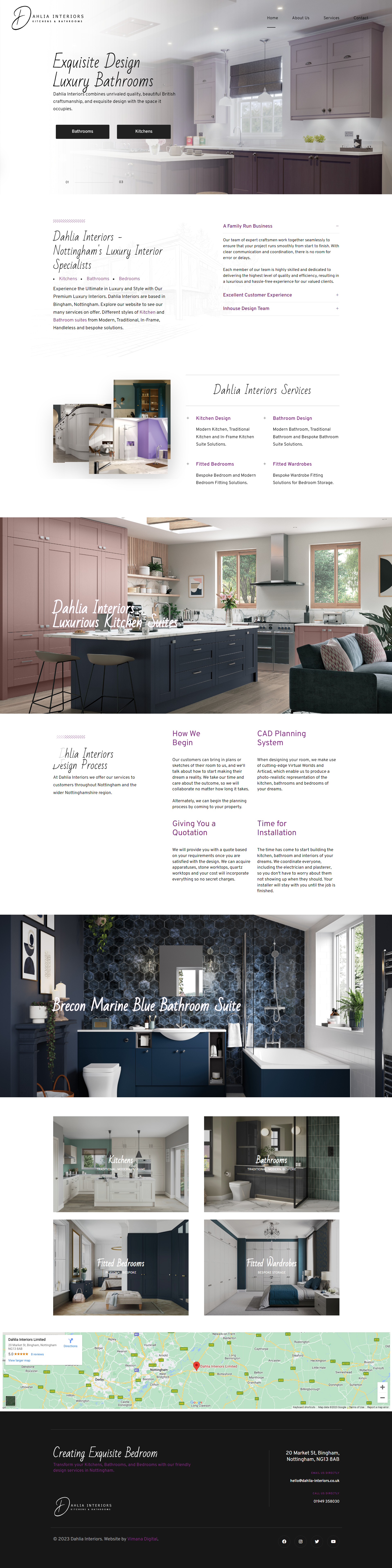 Kitchens and Bathrooms Website - dahlia-interiors