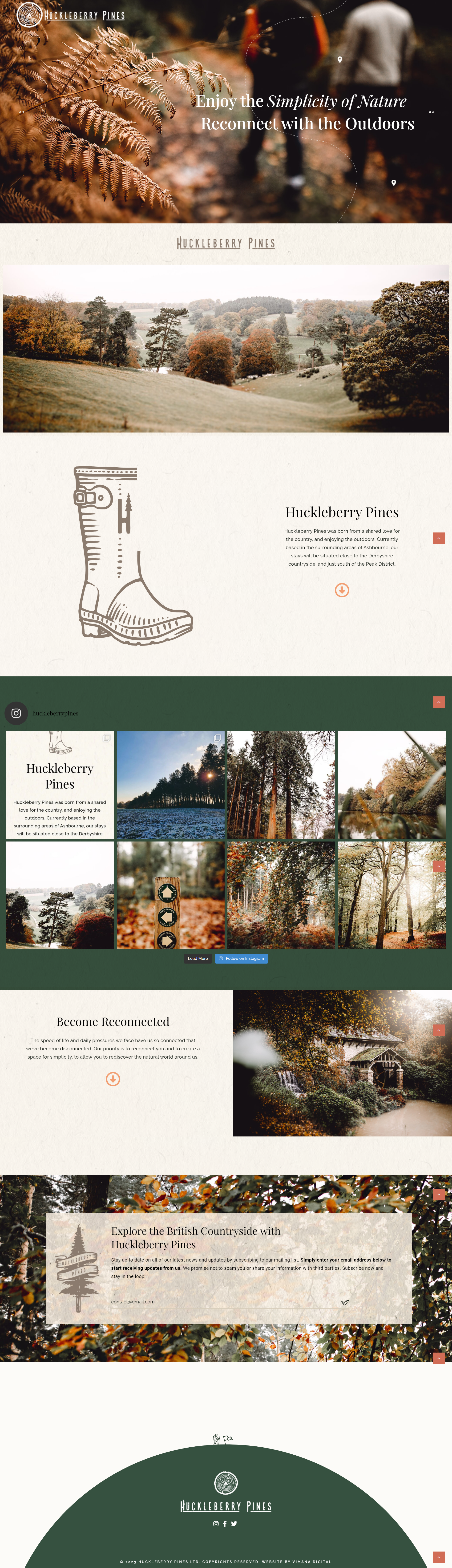 huckleberry pines - Travel agency website