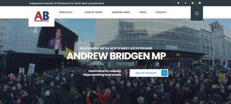 Andrew Bridgen MP Website by Vimana Digital