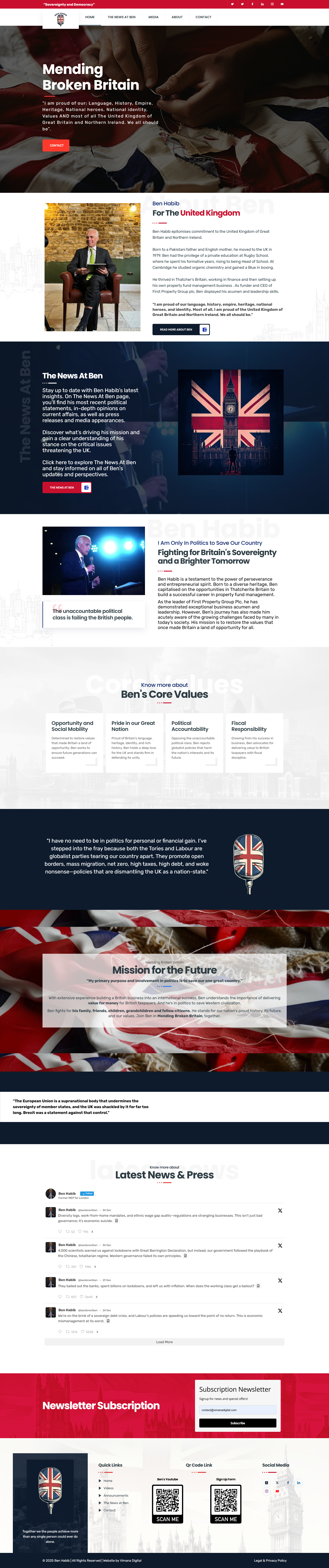 Ben Habib Website by Vimana Digital