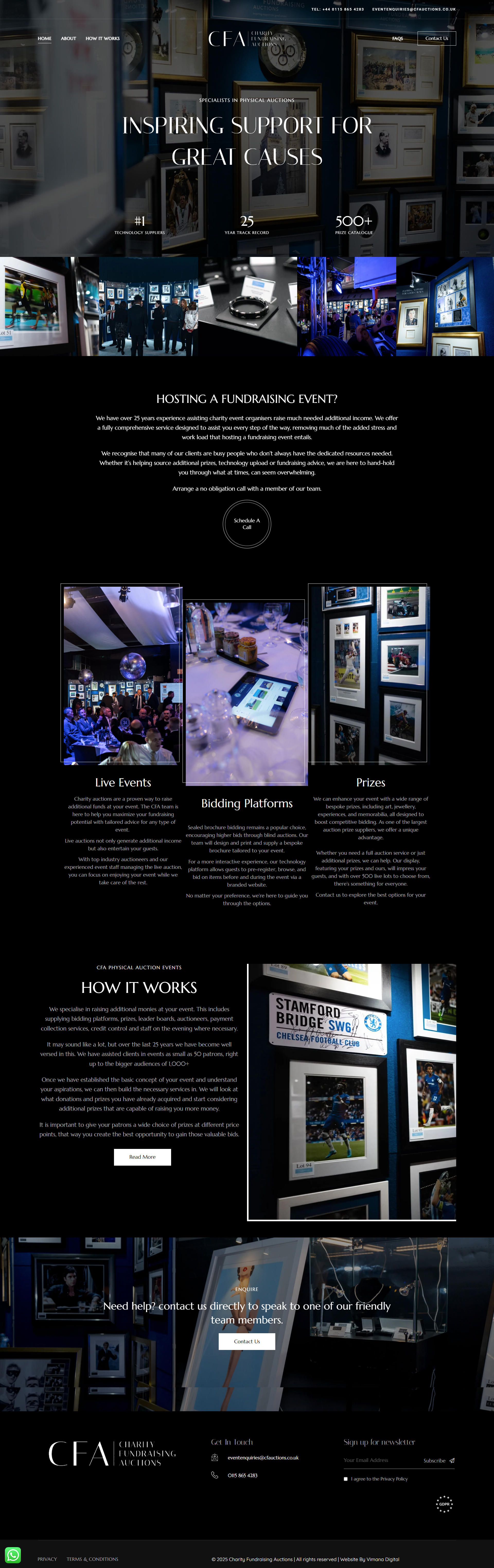 Charity Fundraising Auctions Website by Vimana Digital