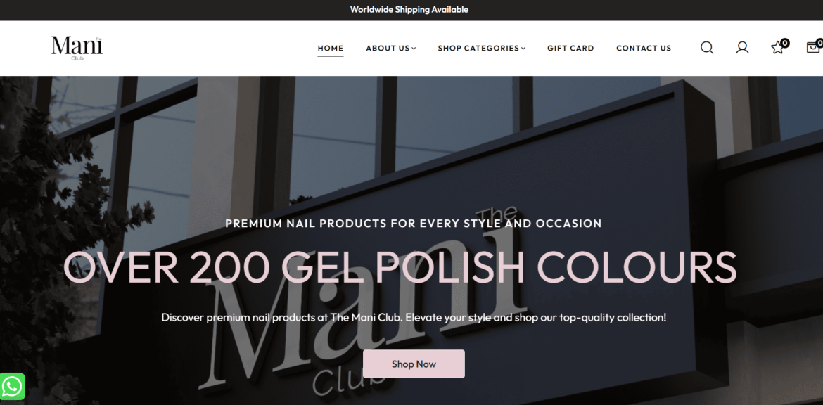 Mani Club - Ecommerce Website by Vimana Digital