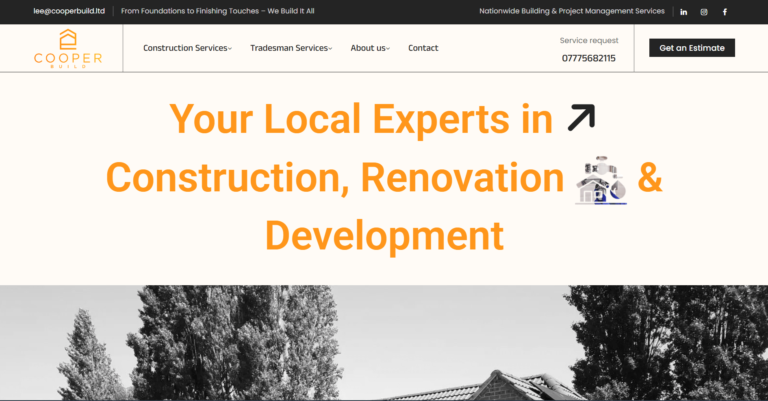 Builders Website by Vimana Digital
