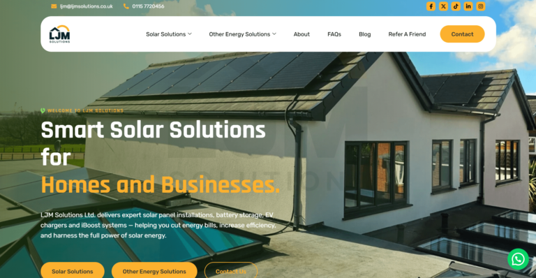 LJM Solar Company Website by Vimana Digital