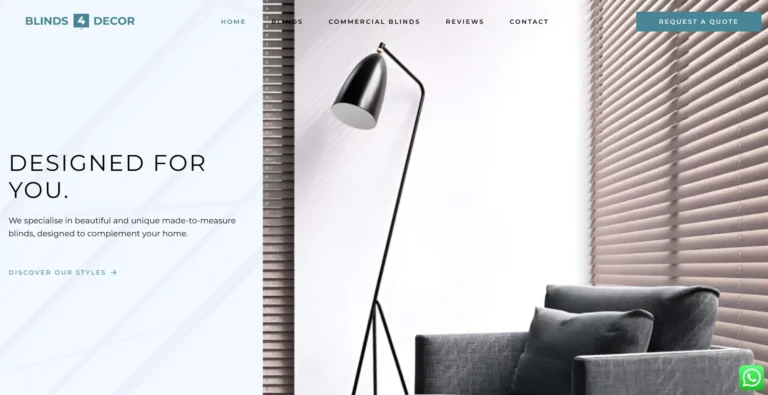 Blinds 4 Decor website by Vimana Digital