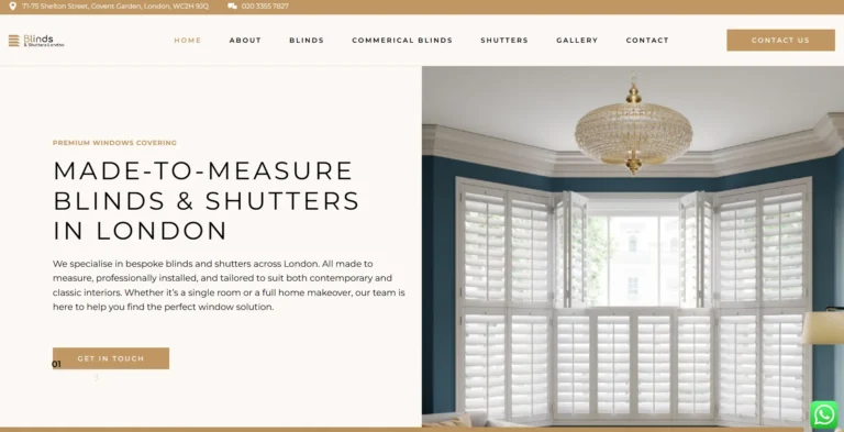 Blinds And Shutters Website