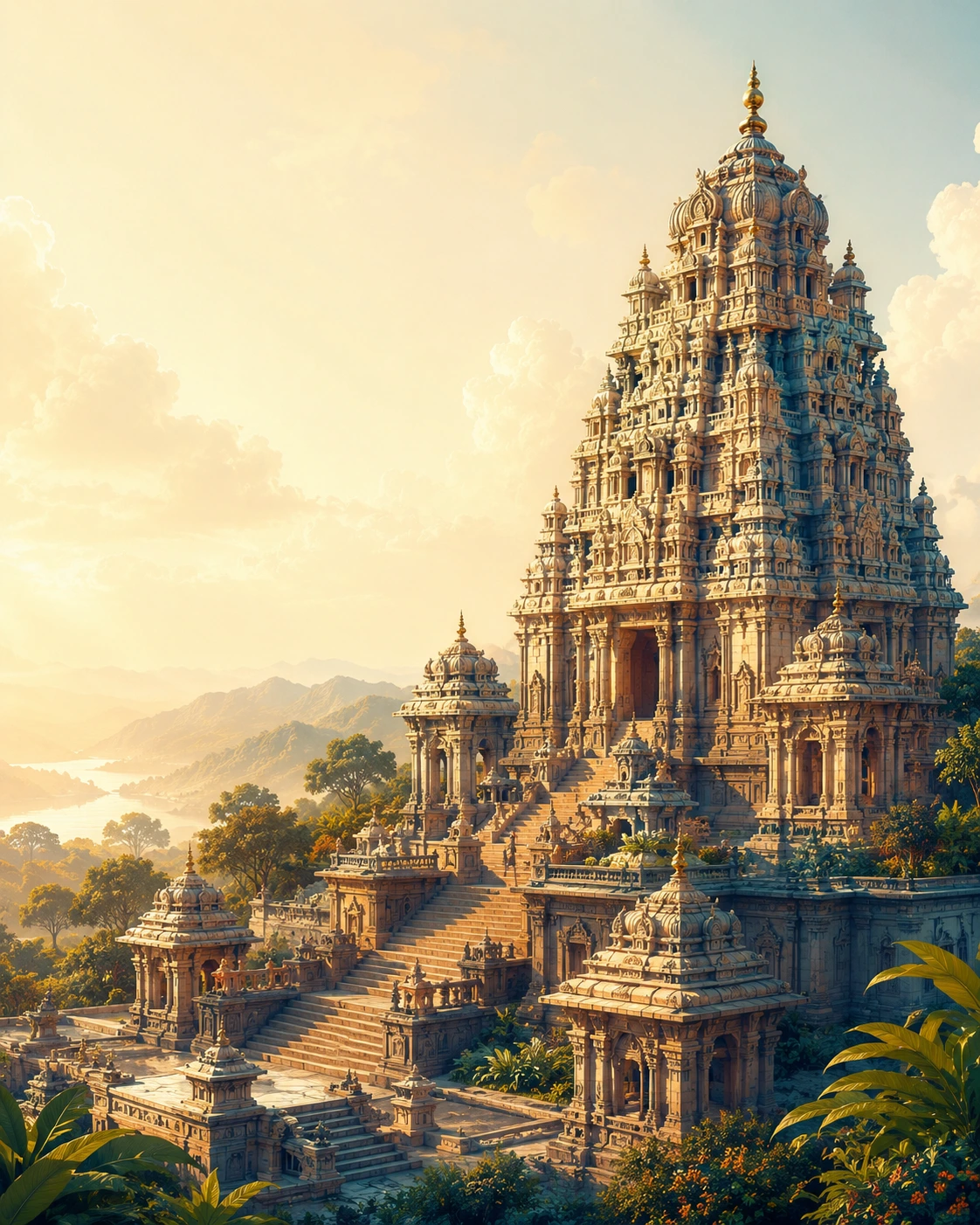 Vimana Digital temple inspired artwork