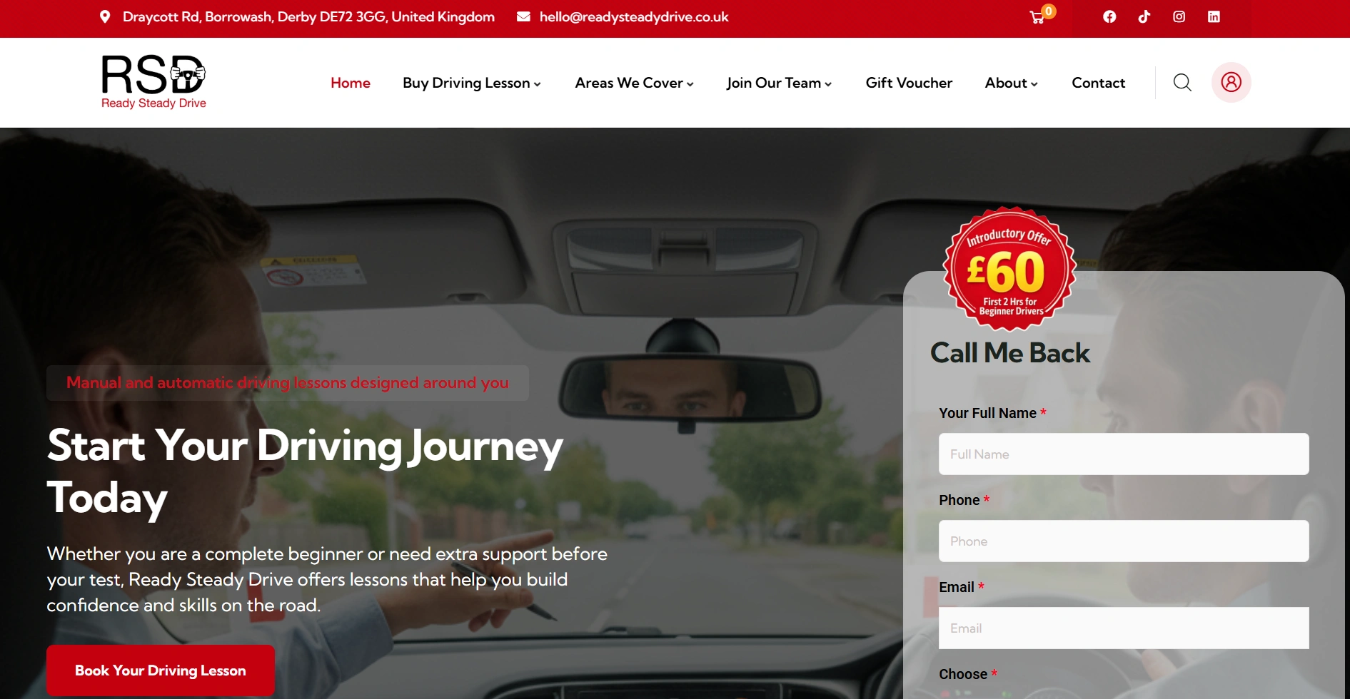 Ready Steady Drive website homepage