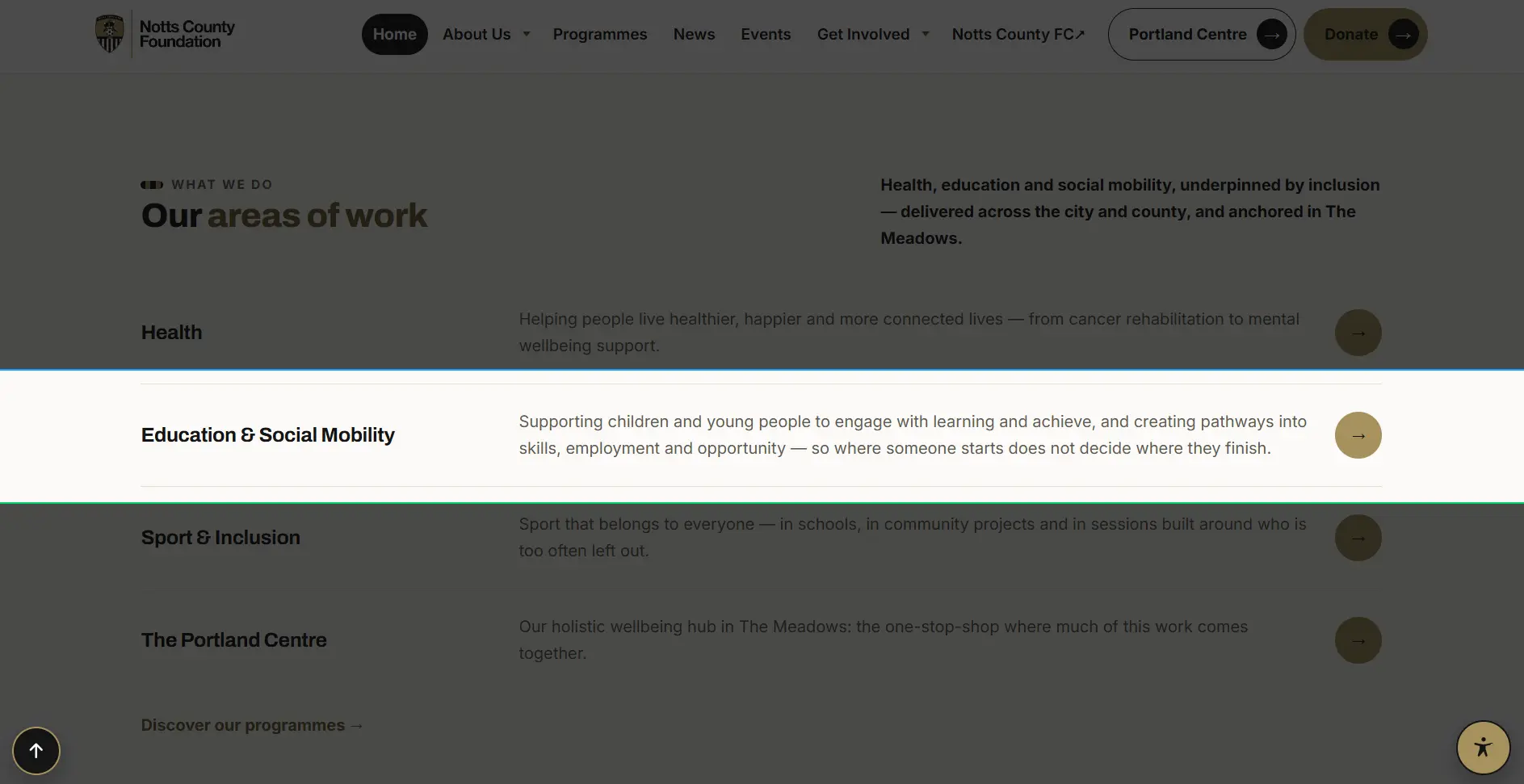 Reading mask feature within the Vimana Digital accessibility widget